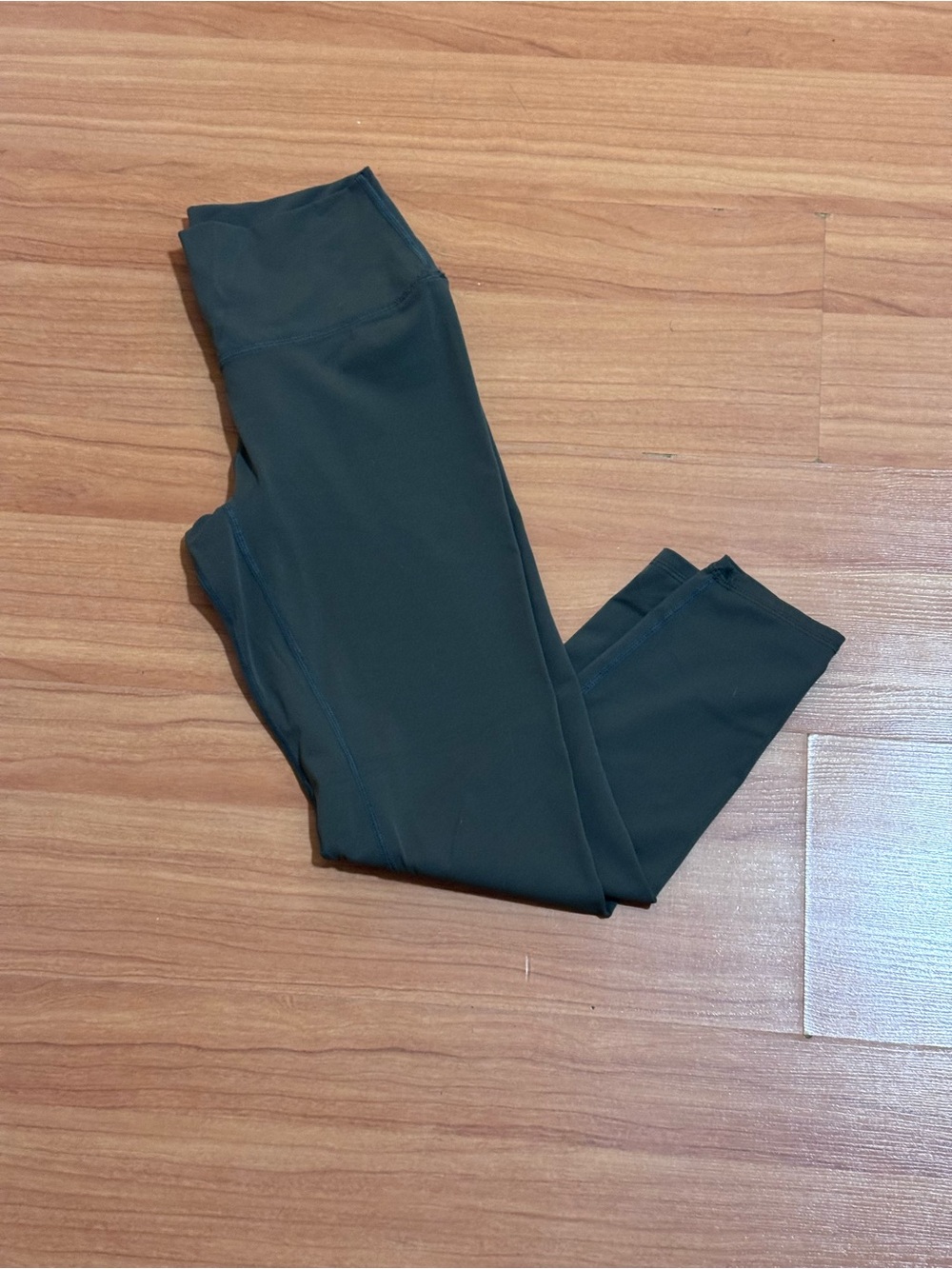 PrettyLittleThing Dark Forest Green High Waisted Leggings 4